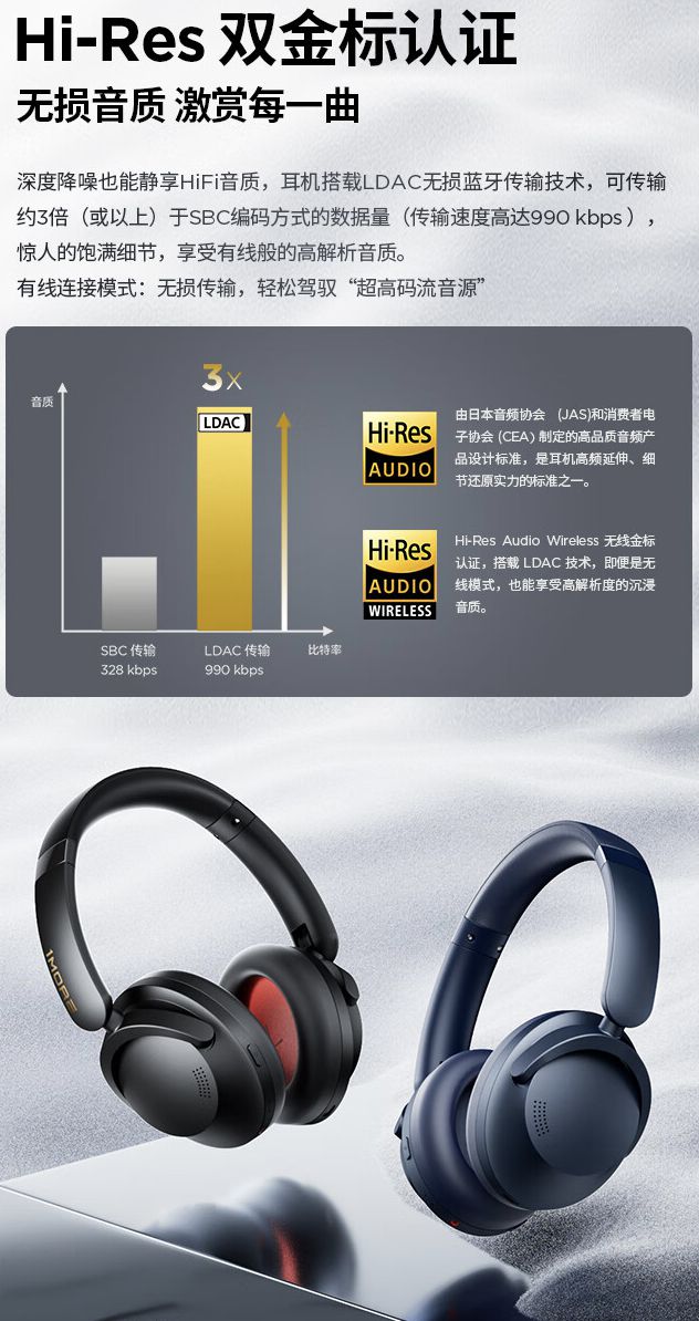头戴式蓝牙耳机上架：40mm 动圈499 元凯发k8娱乐登录万魔 SonoFlow Pro(图3)